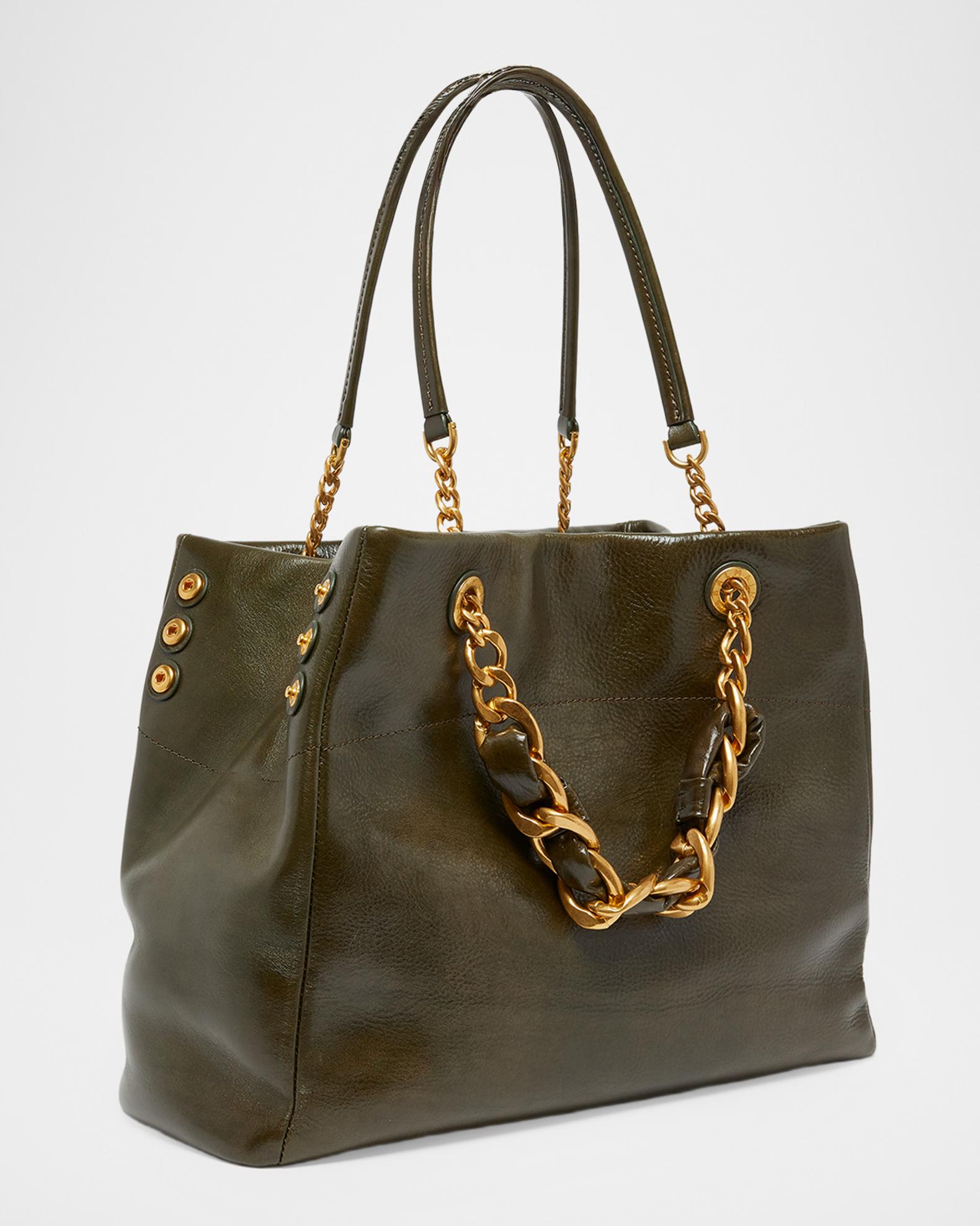 Balmain Cabas 1945 Crinkled Leather Shopper Tote Bag | Neiman Marcus