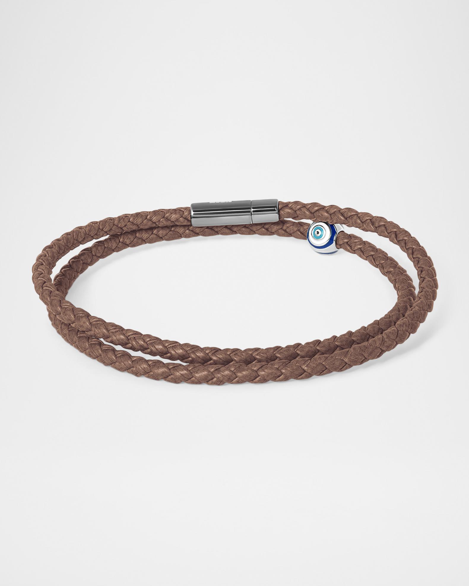Tateossian Men's Recycled Cable Bracelet with Enamel Evil Eye | Neiman ...
