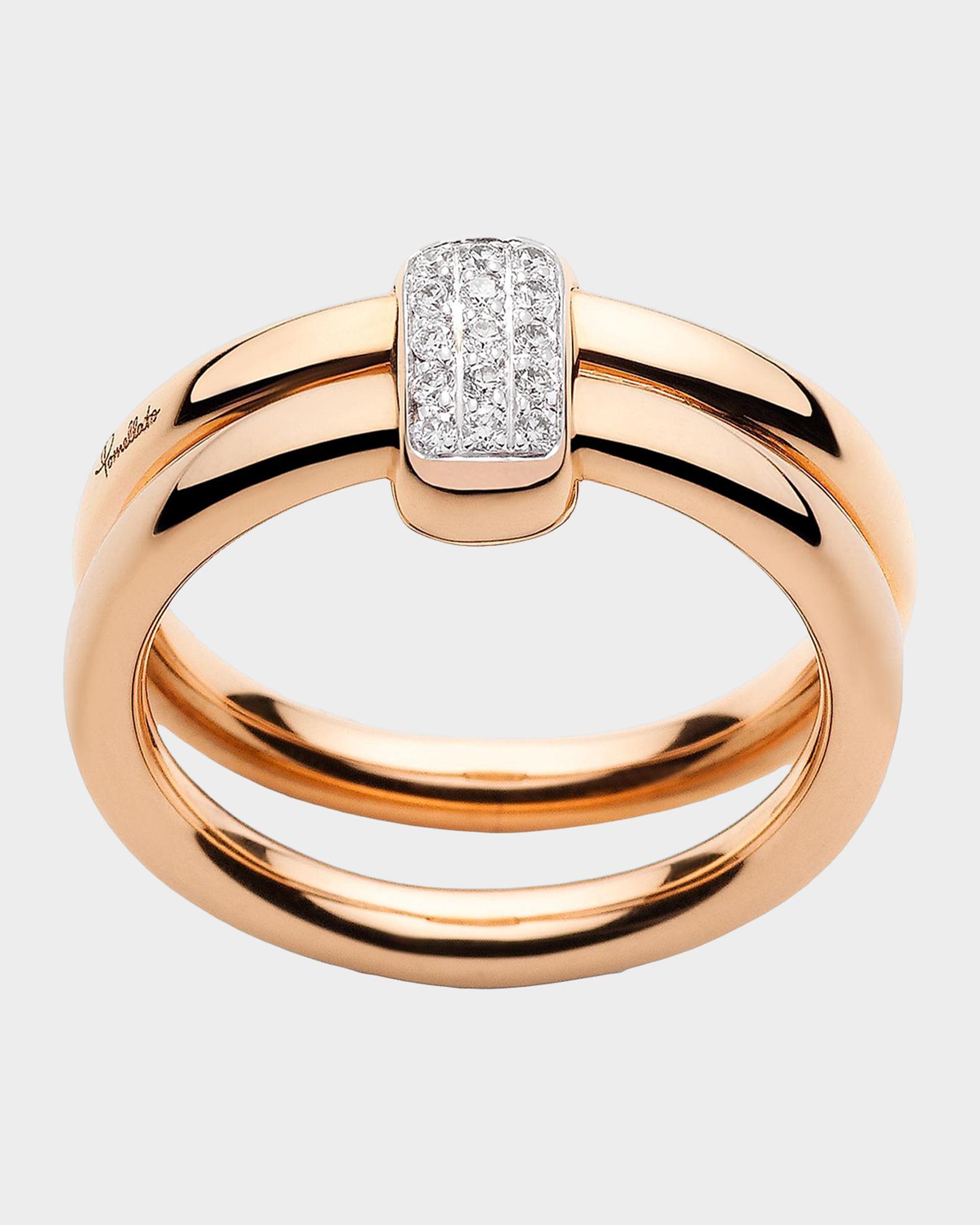 Pomellato Together 18K Rose Gold & 0.1 TCW Diamond 2-Row Ring | Neiman ...