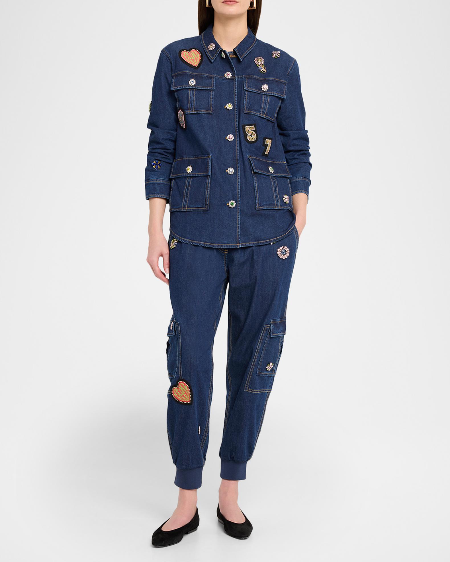 Cinq à Sept Vera Retro Love Denim Jacket | Neiman Marcus
