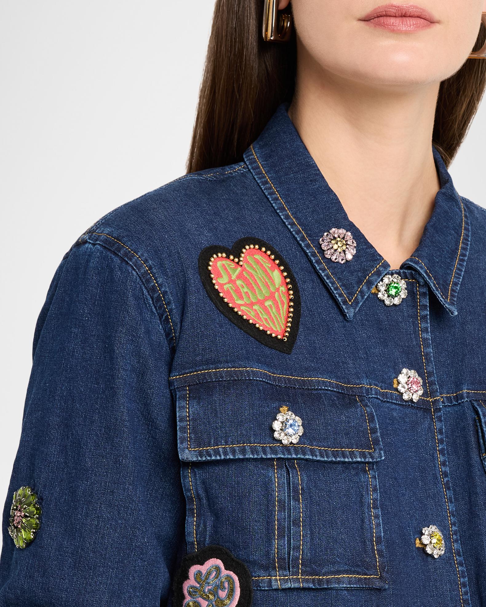Cinq à Sept Vera Retro Love Denim Jacket | Neiman Marcus