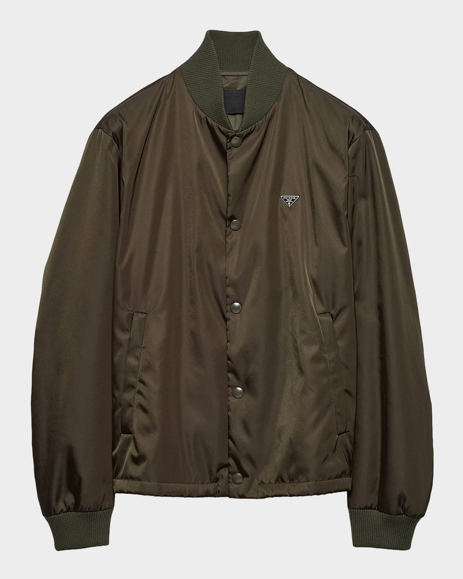 Prada Men's Re-Nylon Bomber Jacket | Neiman Marcus