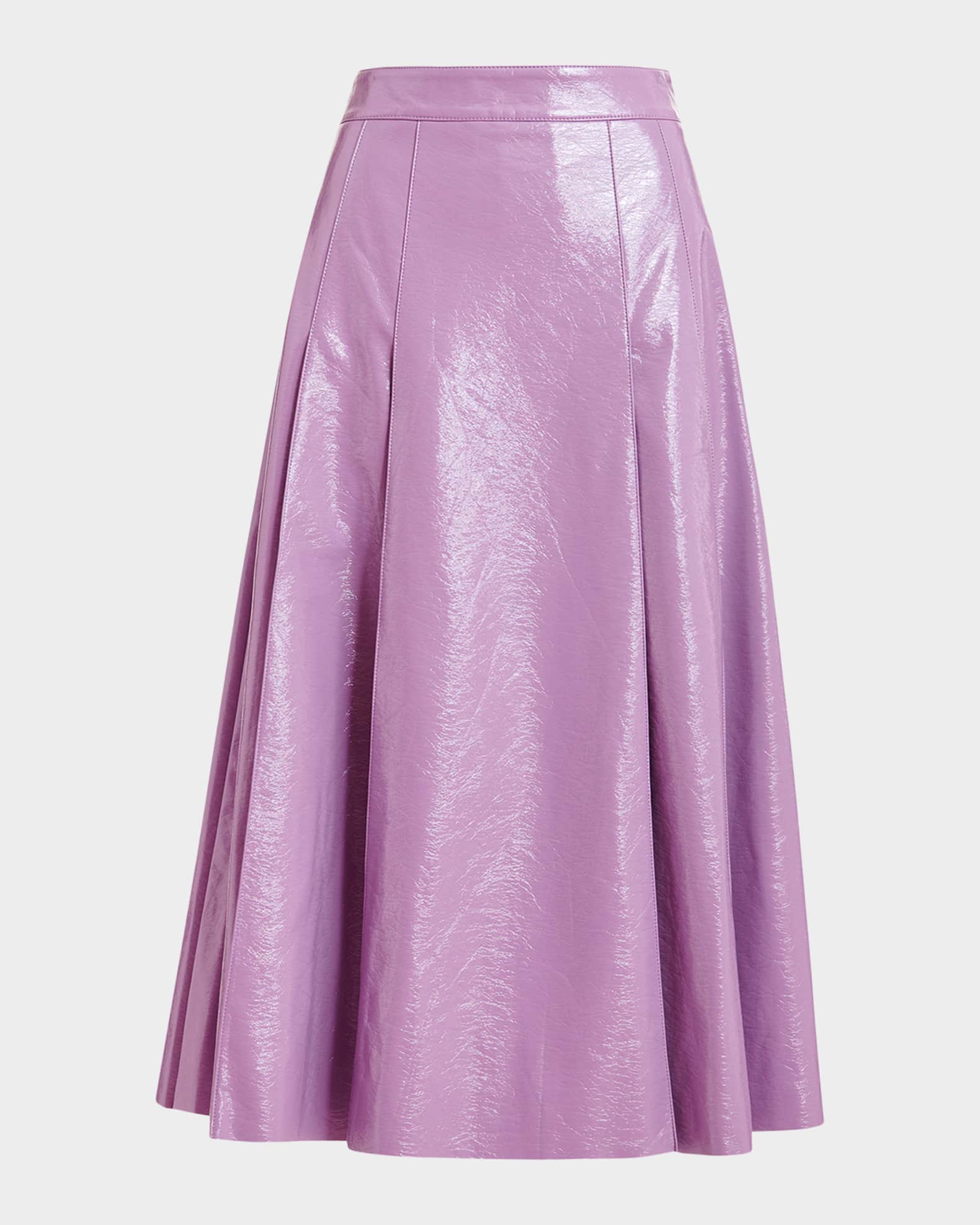 Essentiel Antwerp Jib Faux Leather Midi Skirt | Neiman Marcus