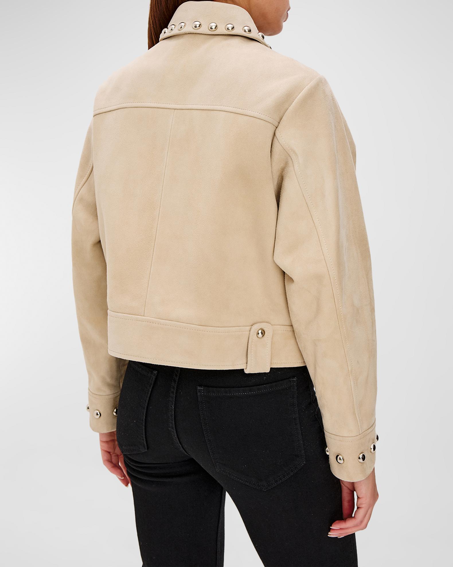 Rails Zeta Studded Suede Jacket | Neiman Marcus