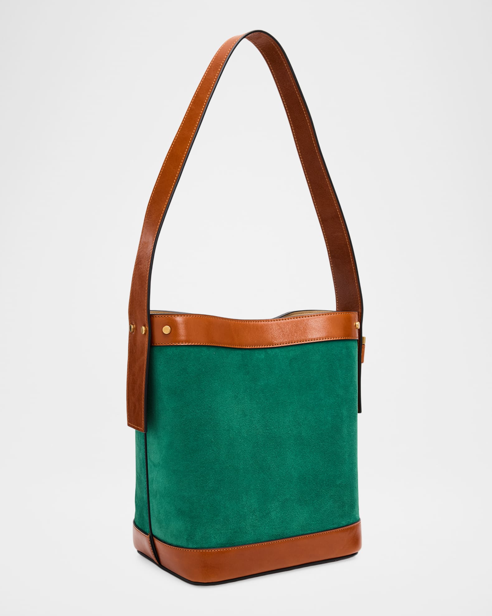 Versace Medusa Small Suede Bucket Bag | Neiman Marcus