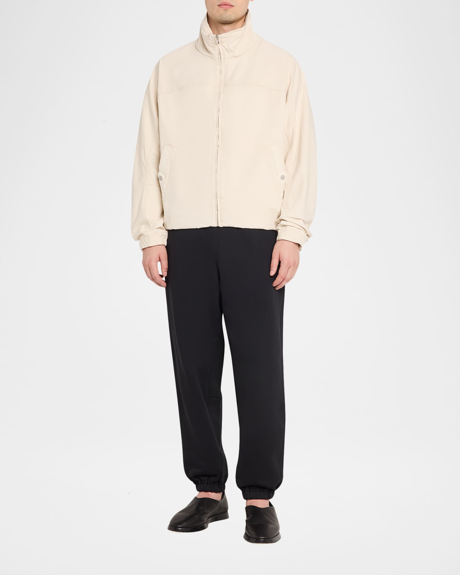 MORDECAI Men's Cotton Drill Stand-Collar Blouson Jacket | Neiman