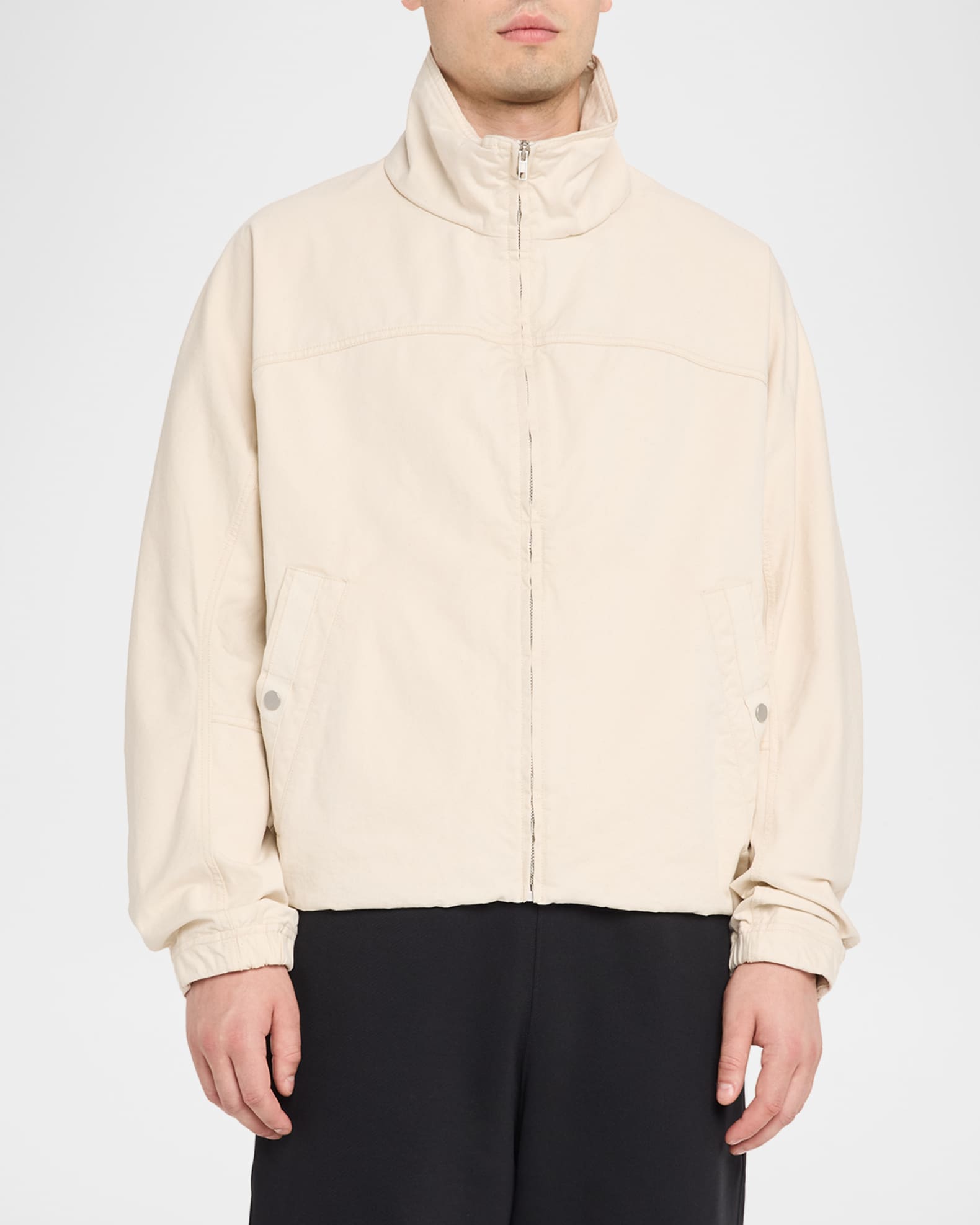 MORDECAI Men's Cotton Drill Stand-Collar Blouson Jacket | Neiman