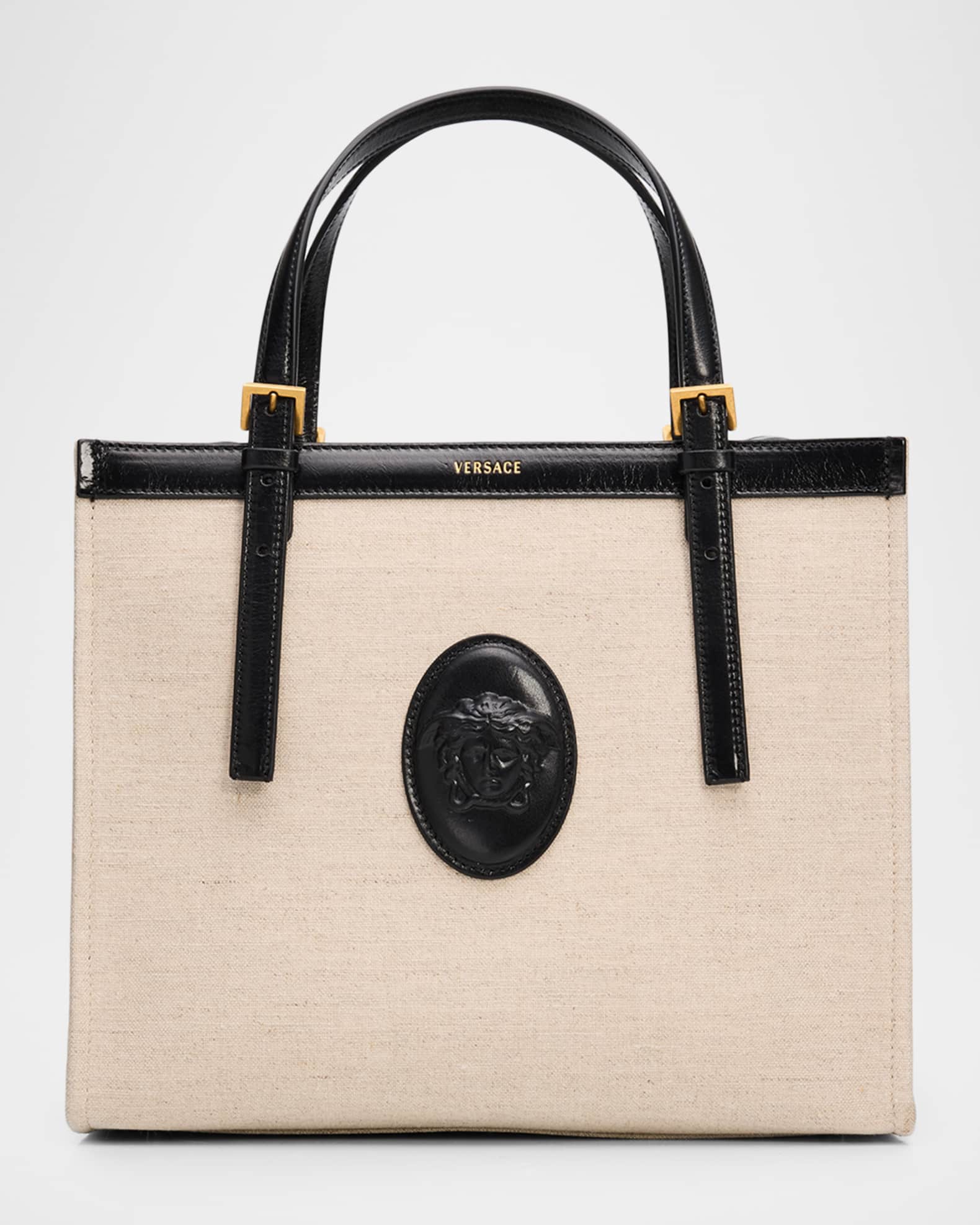 Versace Riviere Medusa Canvas Tote Bag | Neiman Marcus