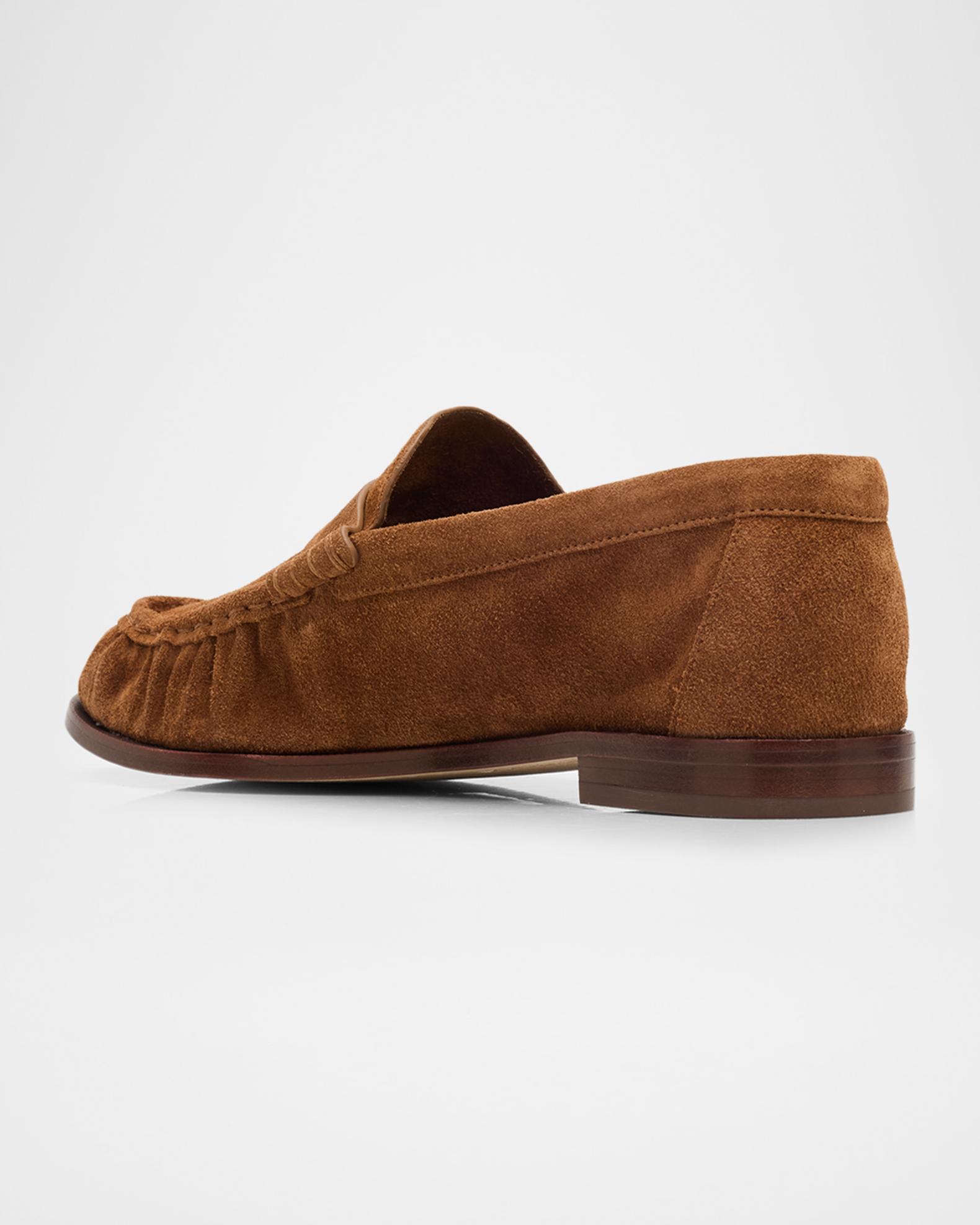 Rag & Bone Lexi Suede Penny Loafers | Neiman Marcus