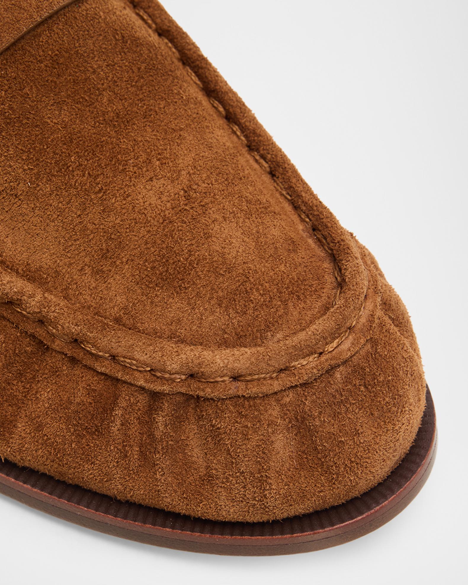NWB RAG & BONE Men’s Platform Penny Loafers Nougat Suede Size:44 Rag & Bone Lexi Suede Penny Loafers | Neiman Marcus main image 3