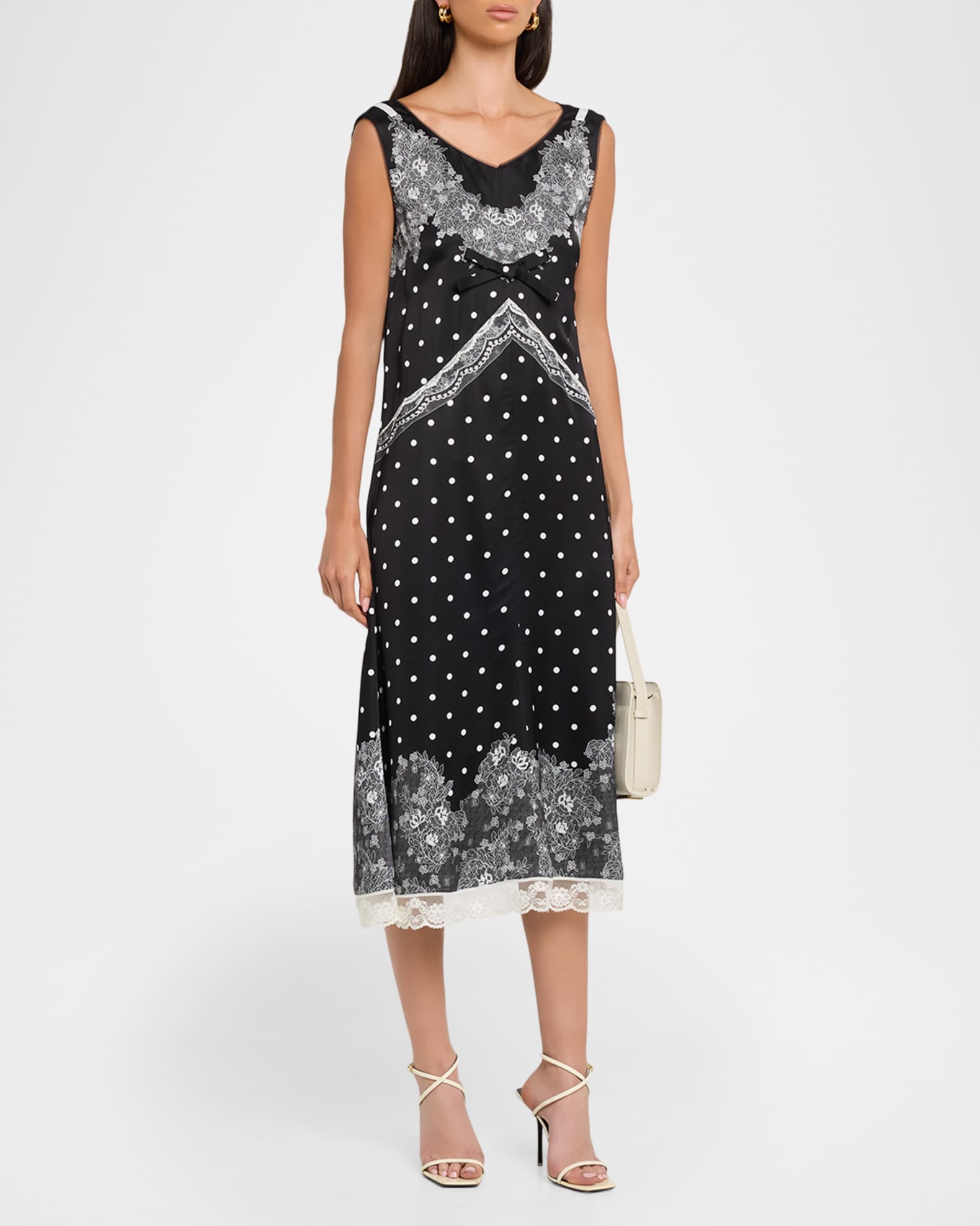 prem the label ladylike midi dress Marc Jacobs Women's Trompe L'Oeil Slip Midi-Dress - Black Multi