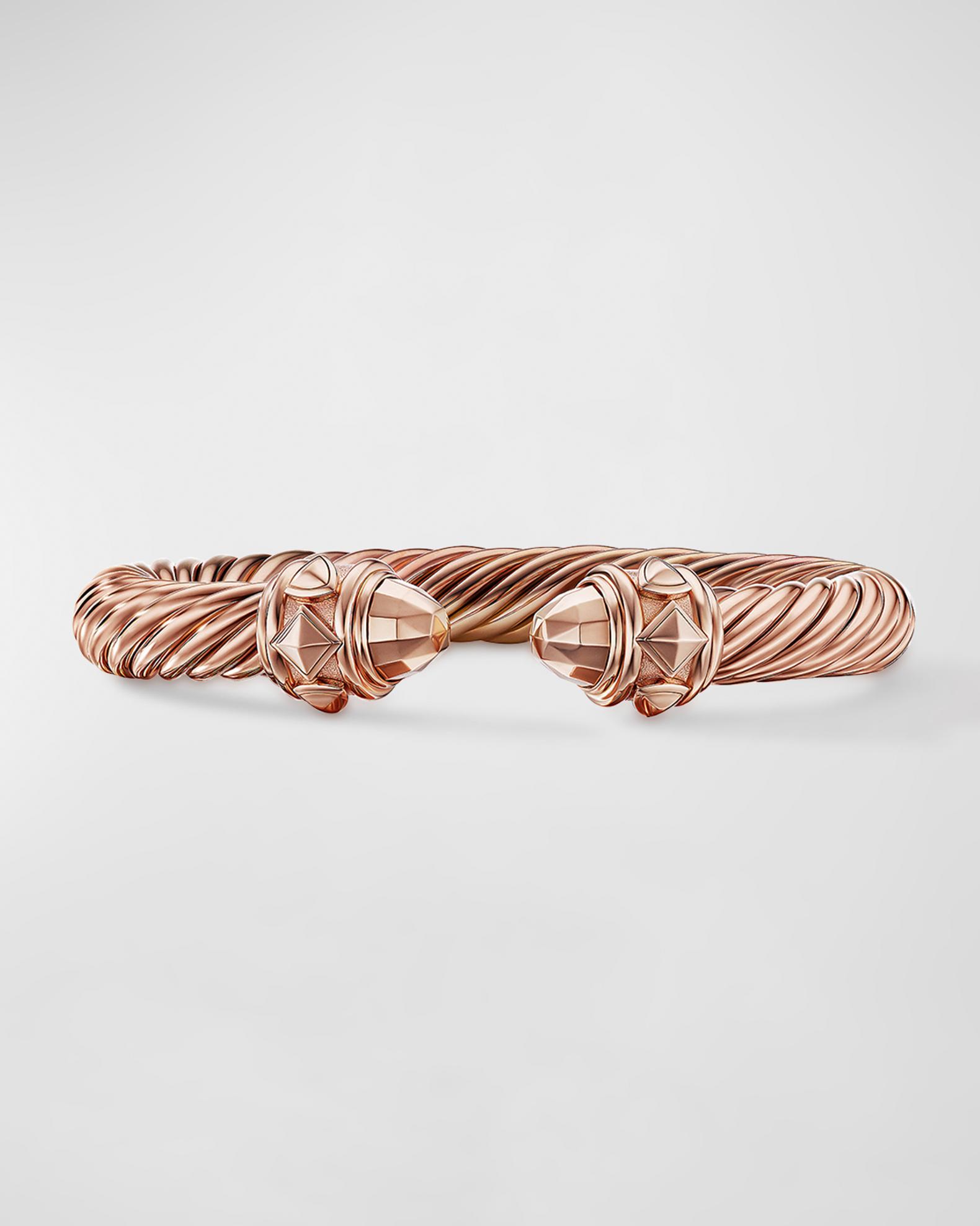 David Yurman Renaissance Cable Bracelet in 18K Rose Gold, 9mm