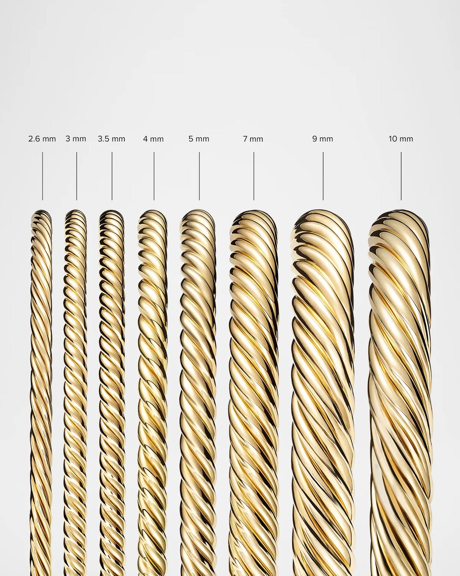 David Yurman Cablespira Bracelet with Diamonds in 18K Gold, 3mm ...