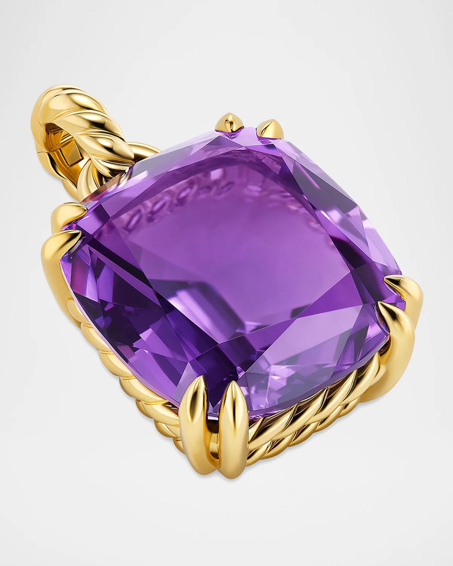 David Yurman Marbella Enhancer with Gemstone in 18K Gold, 22x20mm ...