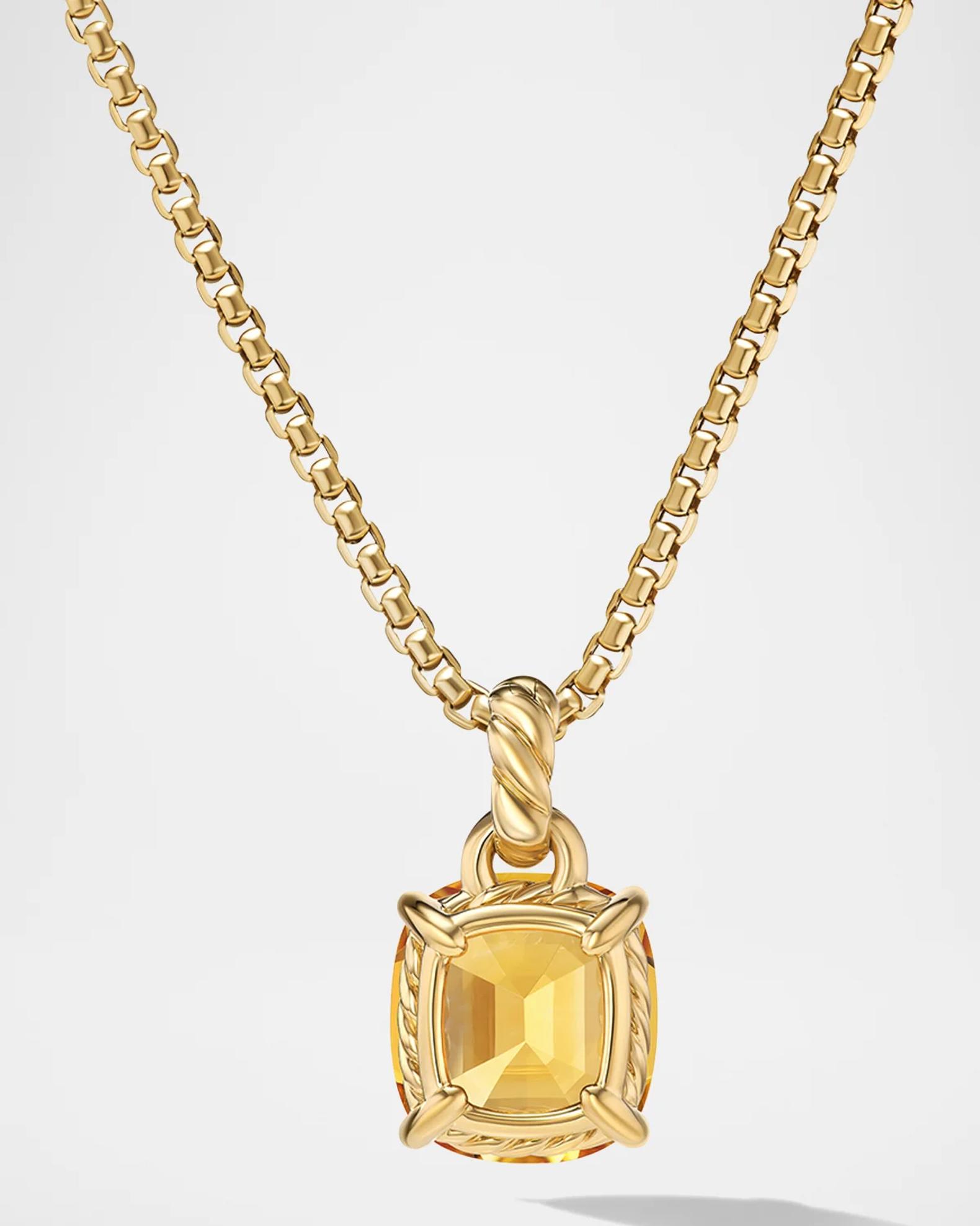 David Yurman Marbella Enhancer with Gemstone in 18K Gold, 12x11mm ...