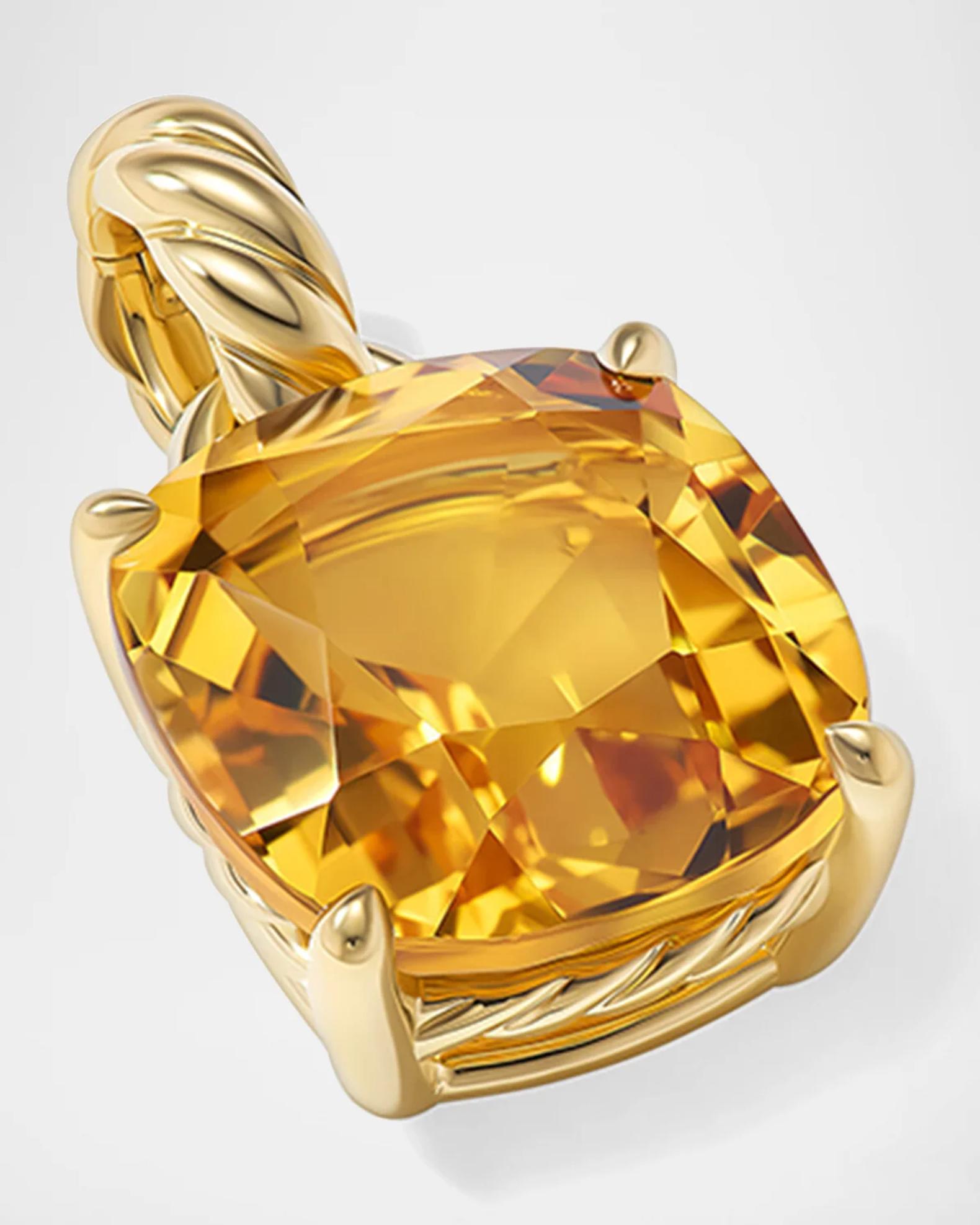 David Yurman Marbella Enhancer with Gemstone in 18K Gold, 12x11mm ...
