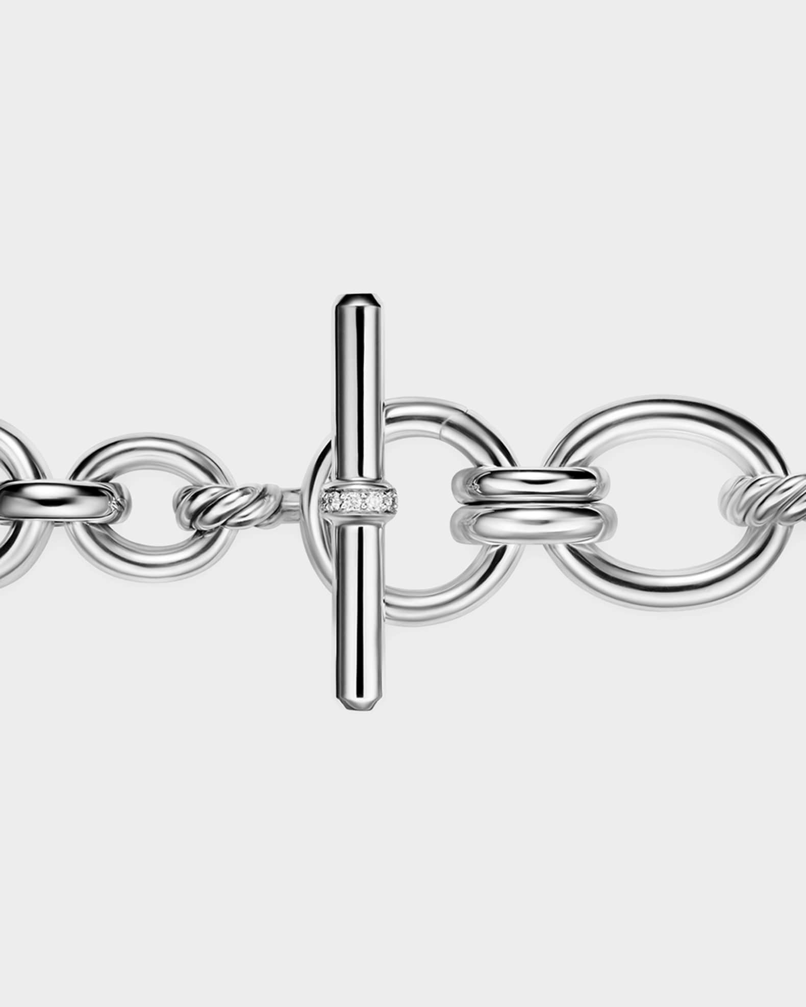 David Yurman Mercer Chain Bracelet with Diamonds in Silver, 5mm