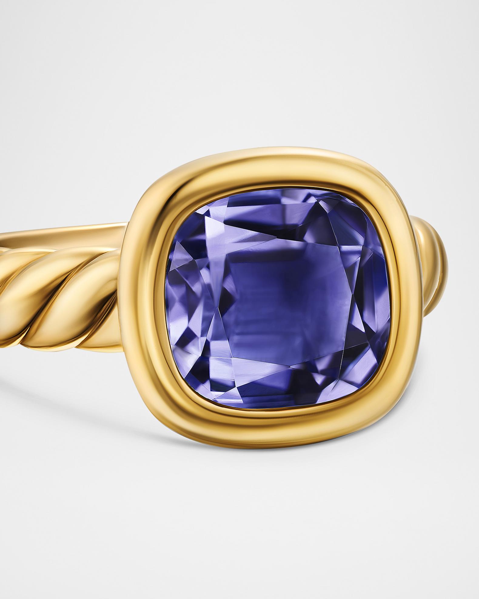 David Yurman DY Mercer Color Stone Ring in 18K Gold, 10mm | Neiman Marcus