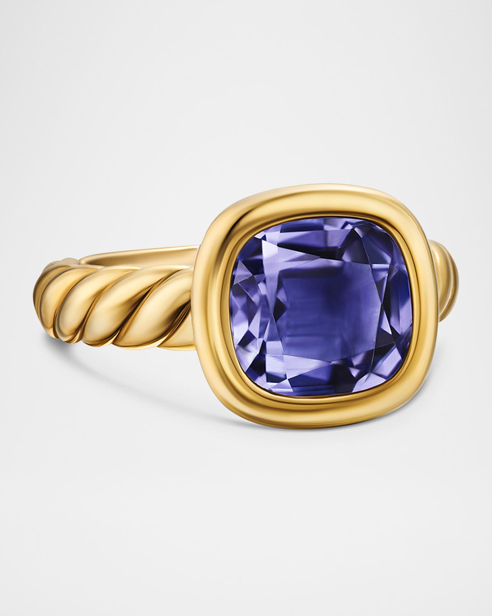 David Yurman DY Mercer Color Stone Ring in 18K Gold, 10mm | Neiman Marcus