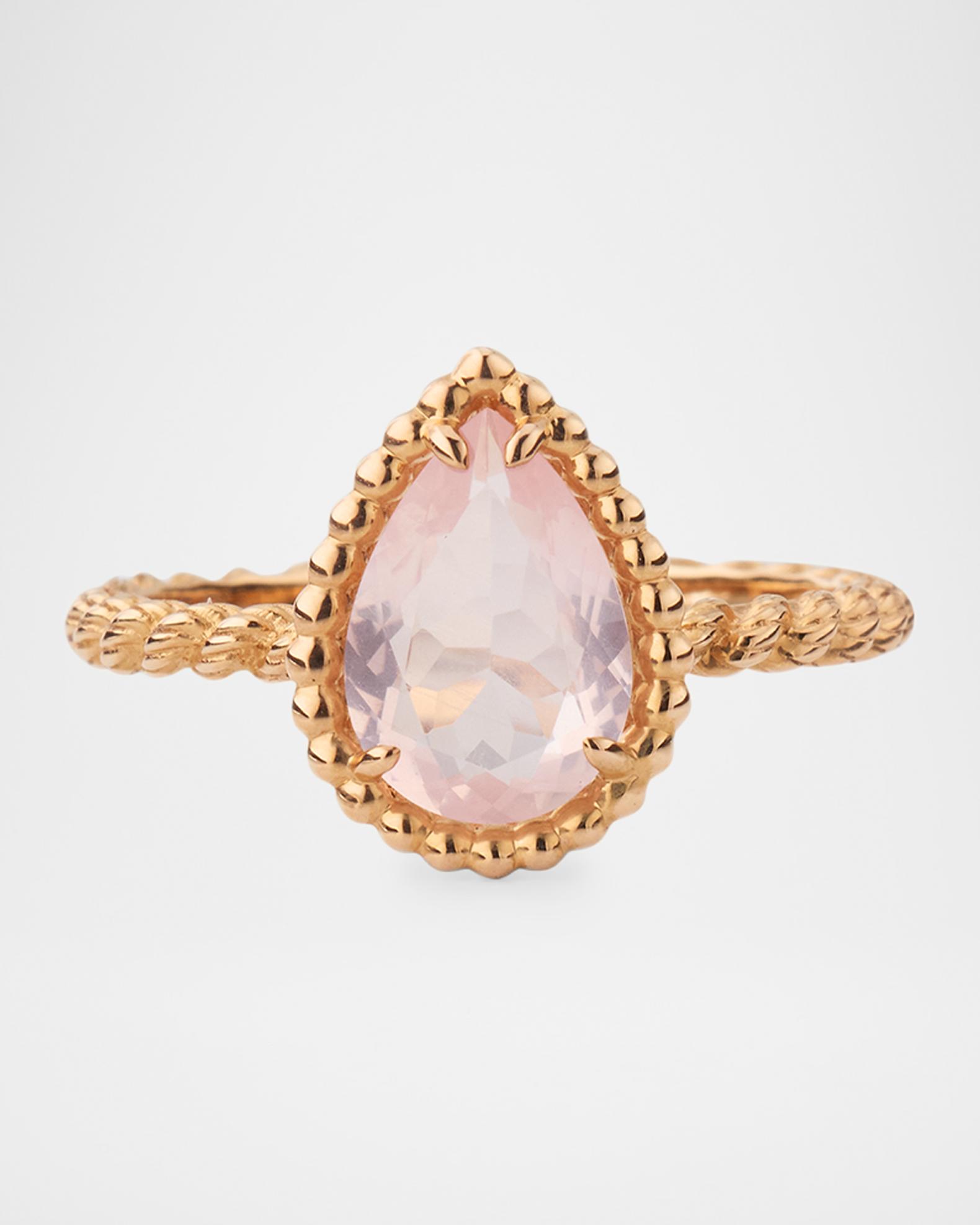 Boucheron Serpent Bohème 18K Rose Gold & Pink Quartz Ring | Neiman Marcus