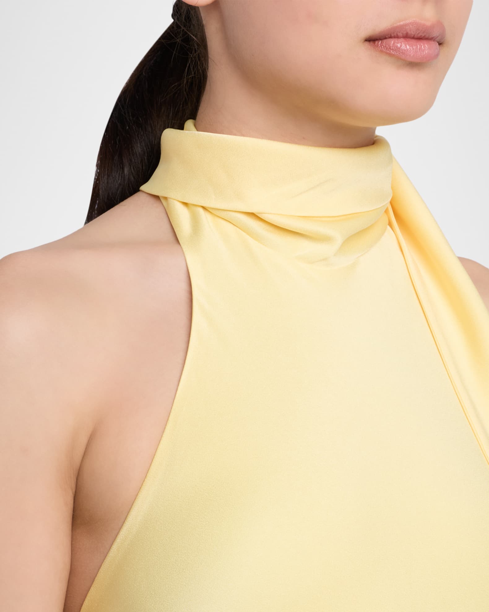 ivory halter neck dress Ivory Satin Halter Mini – XO EM + CO
