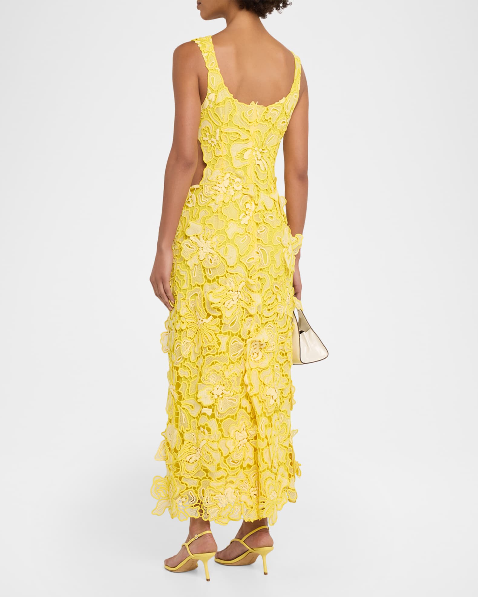 Simkhai Women's Corinna Lace Midi Dress - Yellow - Size M - Buttercream Multi