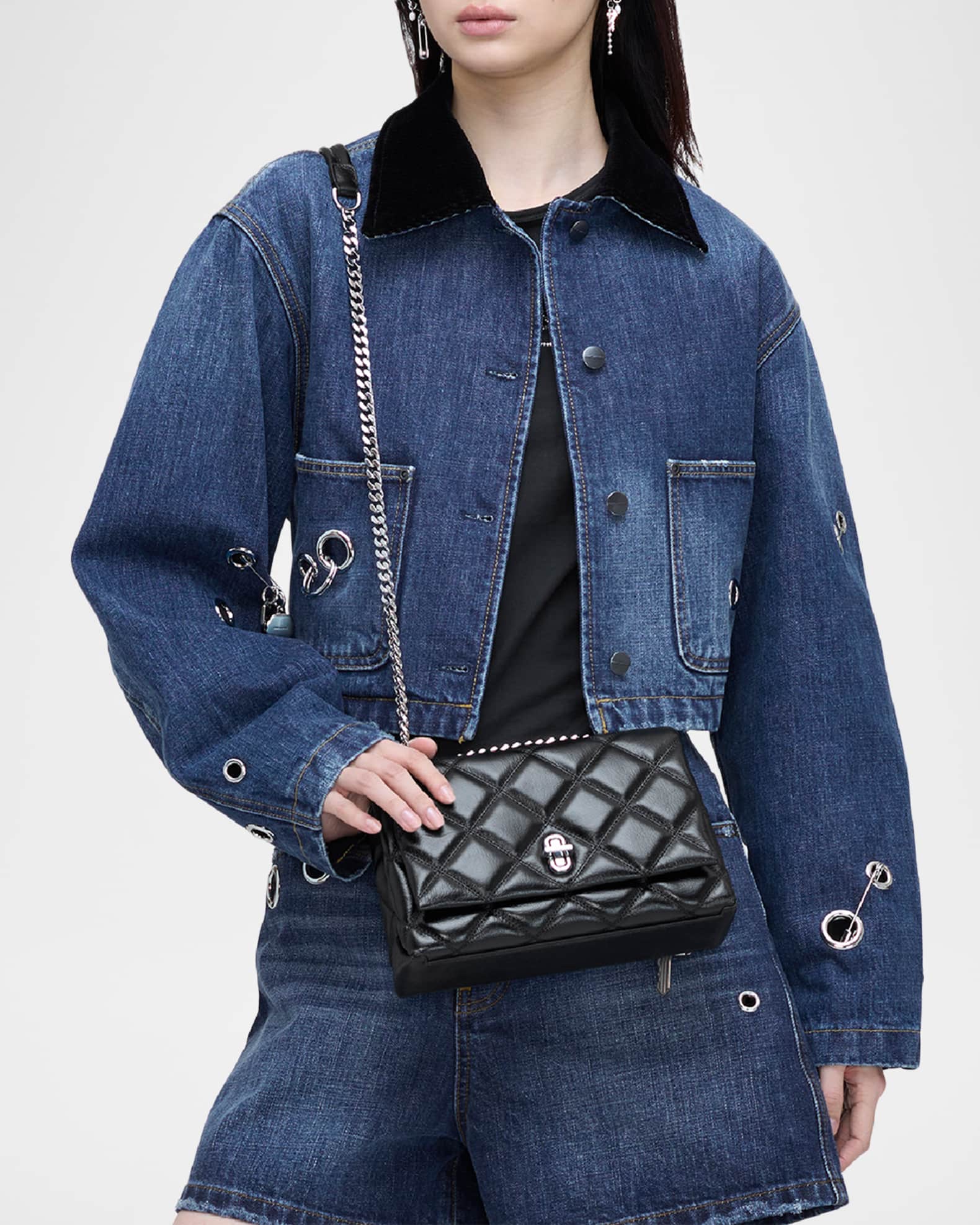 Marc Jacobs The Quilted Leather Slim Dual Convertible Shoulder Bag