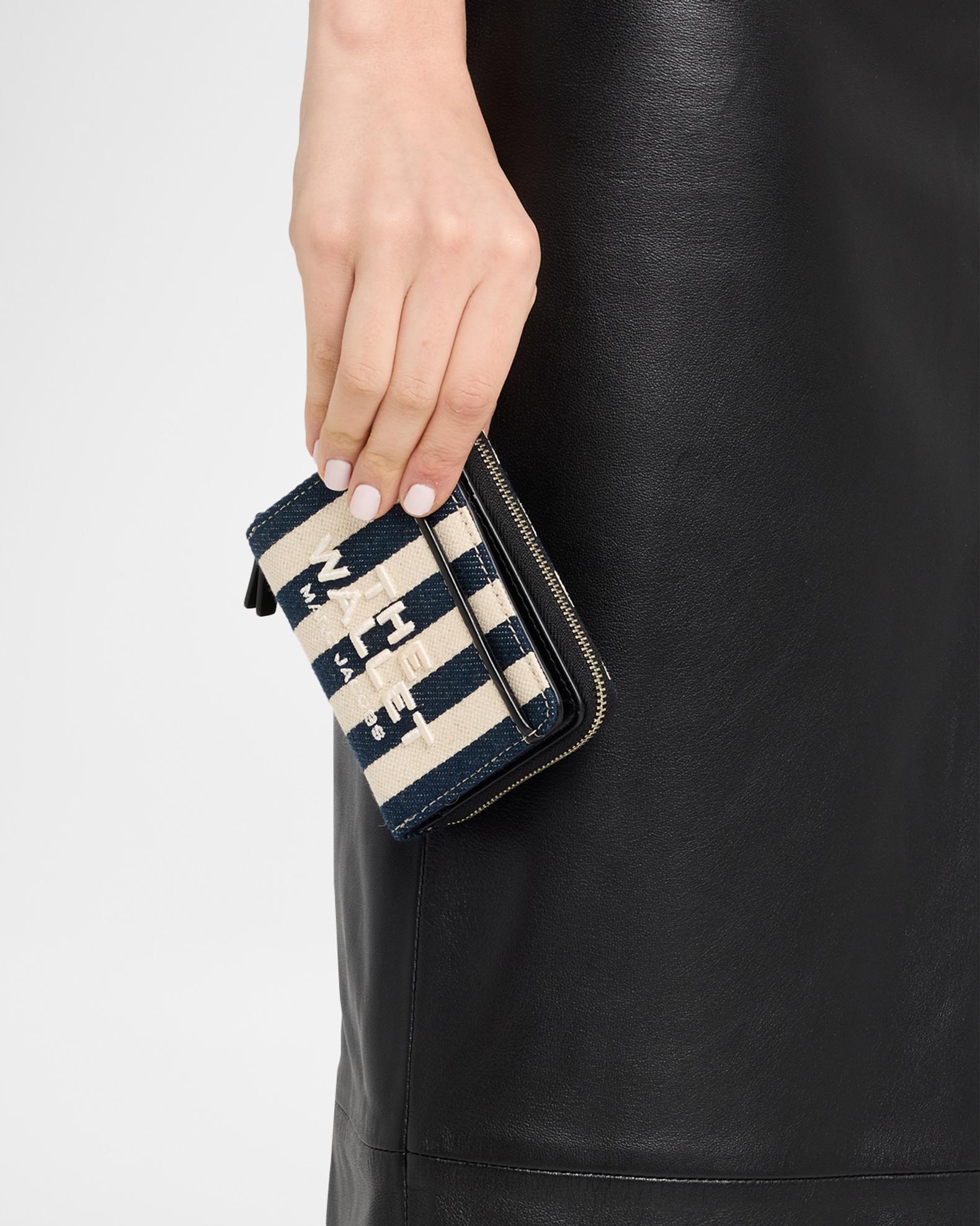 Marc Jacobs The Stripe Canvas Mini Compact Wallet | Neiman Marcus