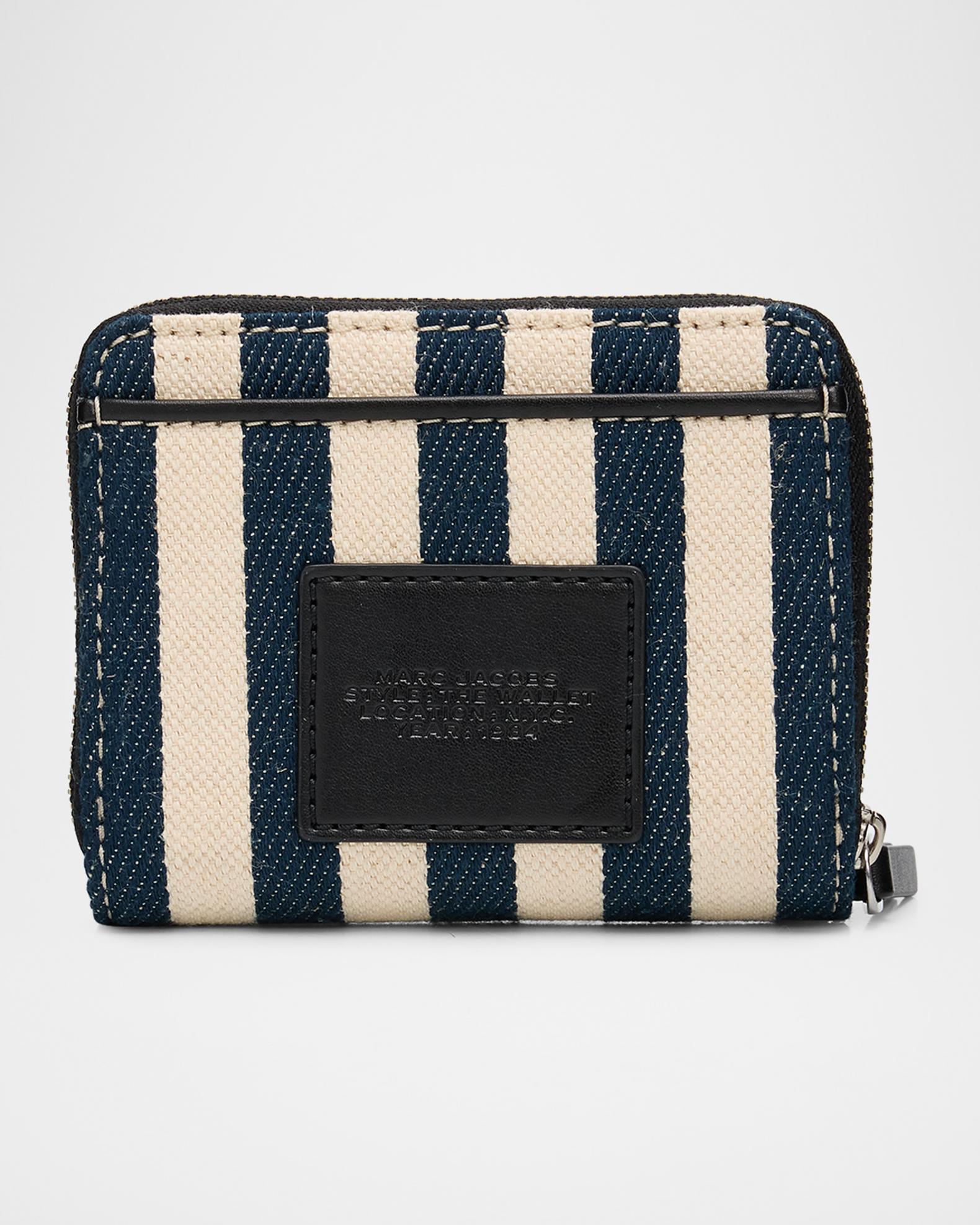 Marc Jacobs The Stripe Canvas Mini Compact Wallet | Neiman Marcus