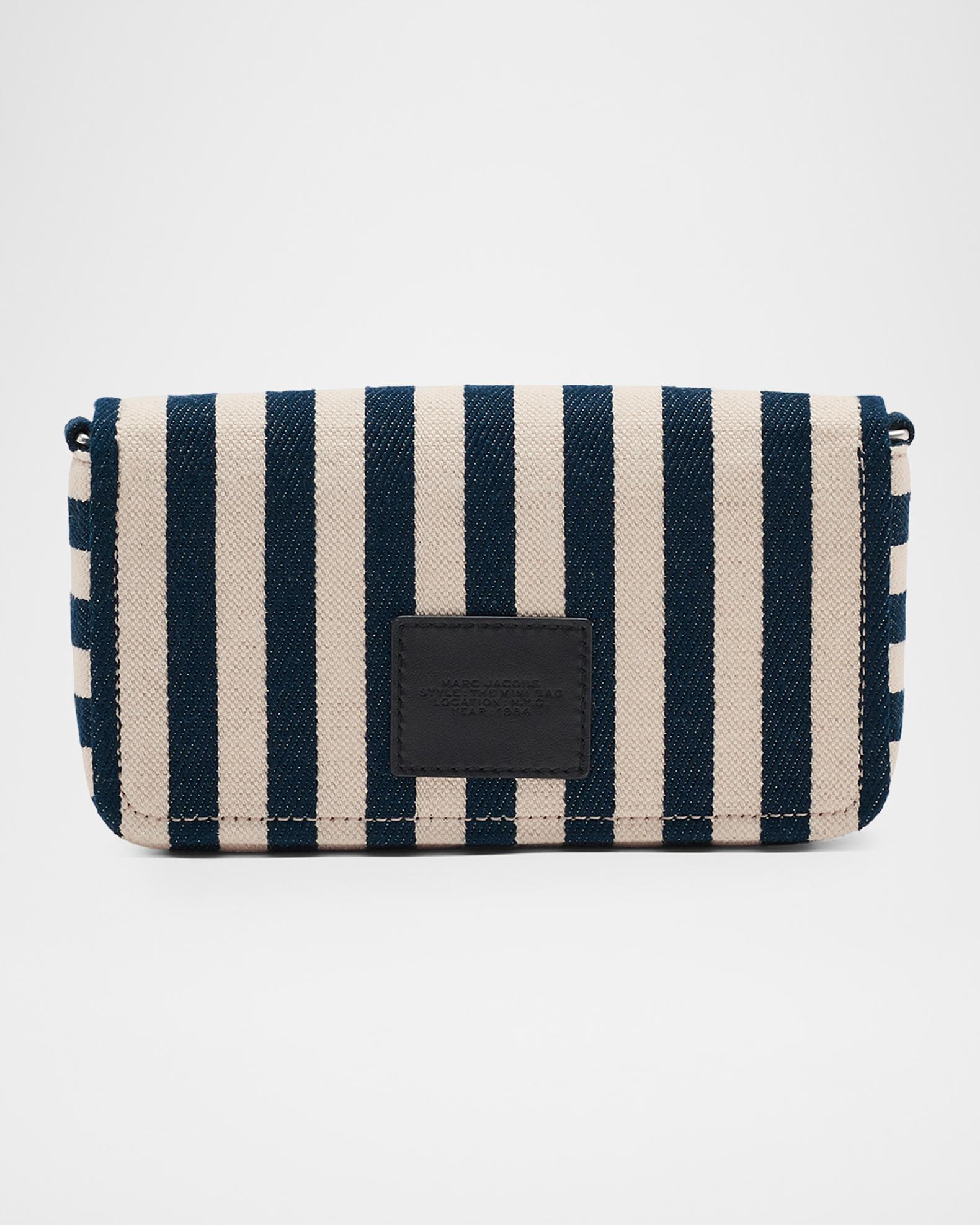 Marc Jacobs The Mini Striped Canvas Crossbody Bag | Neiman Marcus