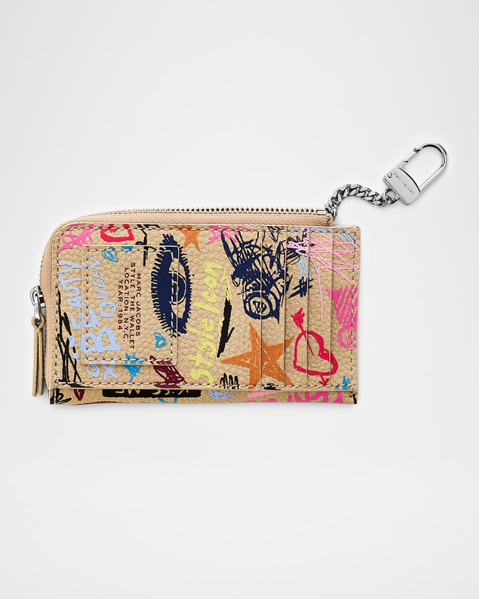 Marc Jacobs The Punk Scribble Top Zip Multi Wallet | Neiman Marcus