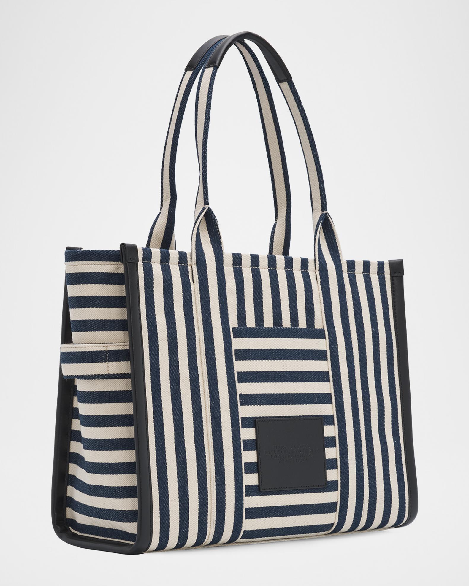 Marc Jacobs The Striped Canvas Large Tote Bag | Neiman Marcus