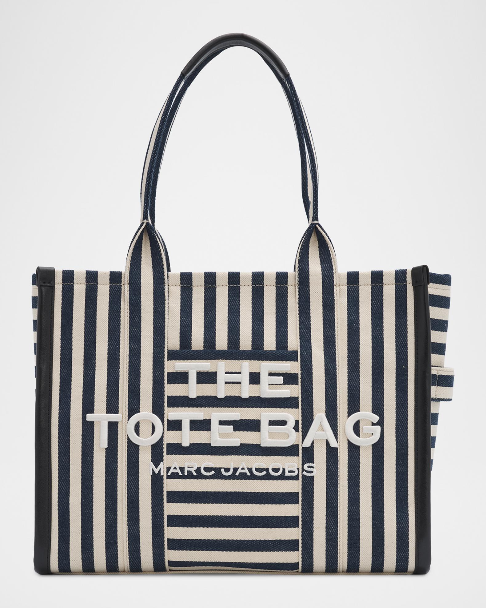 Marc Jacobs The Striped Canvas Large Tote Bag | Neiman Marcus