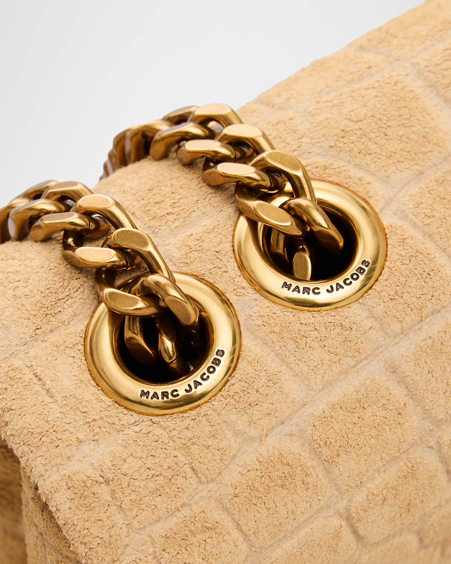 Marc Jacobs The Croc-Embossed Suede Slim Dual Convertible Shoulder