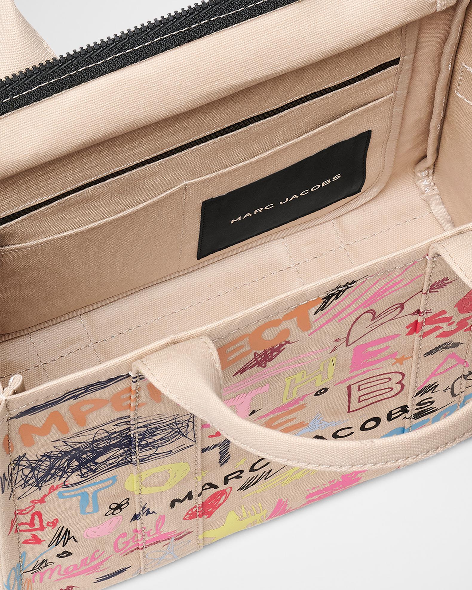 Marc Jacobs The Punk Scribble Canvas Medium Tote Bag | Neiman Marcus