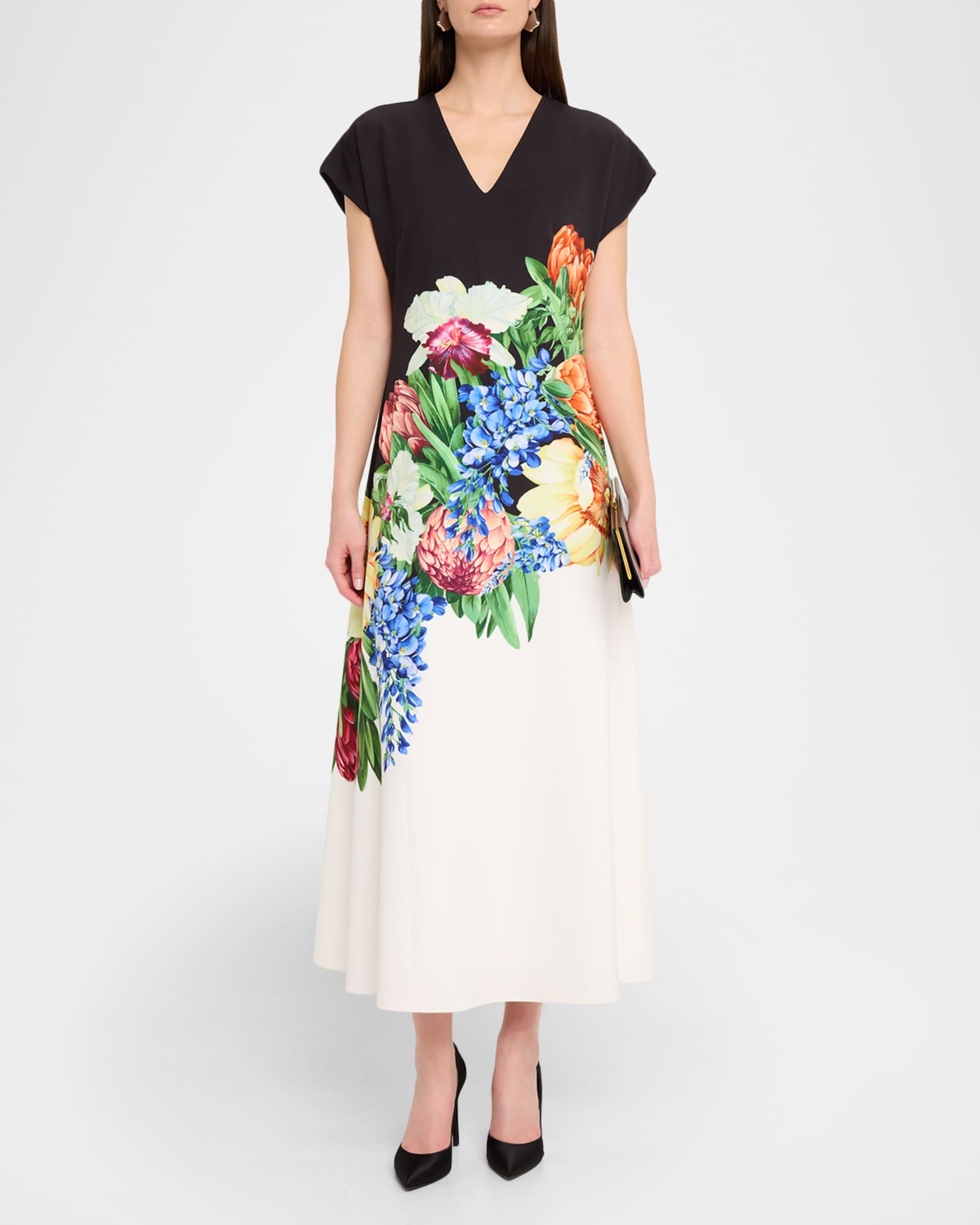 white midi reception dress Elliatt Reception Cascade Ruffle Strapless Cocktail Dress in White