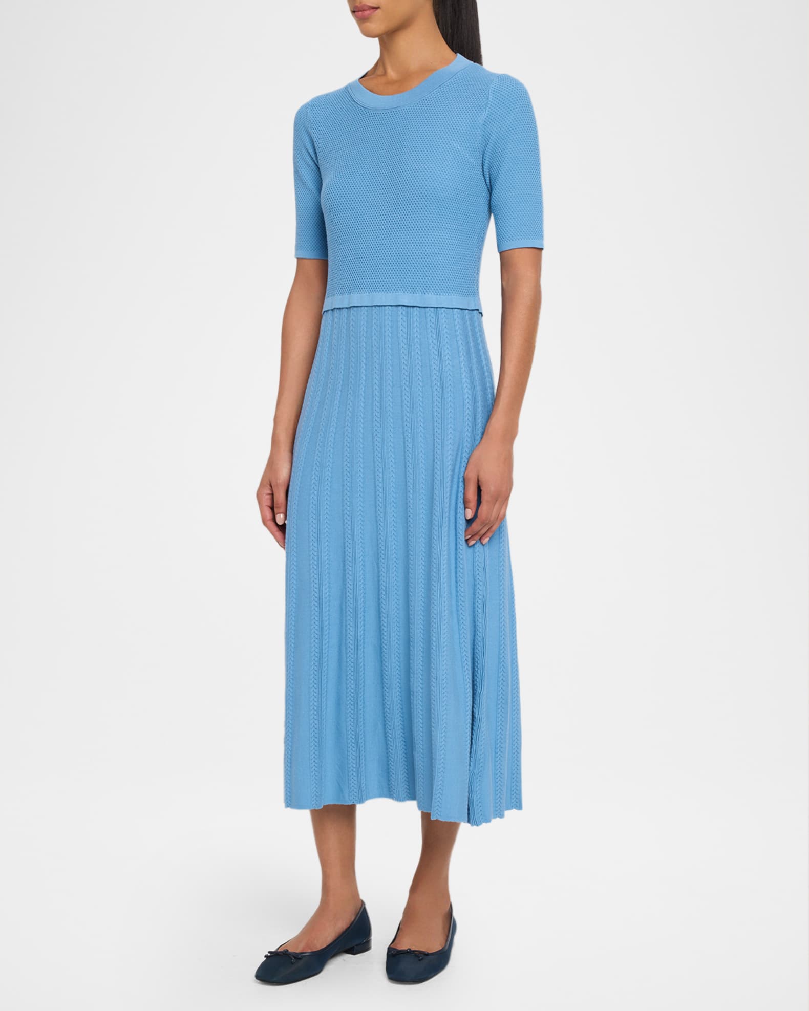 knee length dresses for ladies One Shoulder Off Side Slit Midi Knit Sweater Dress Latte / M