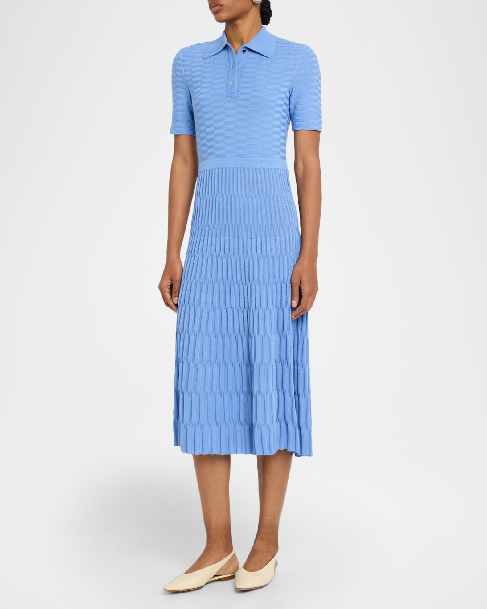 Misook Knit A-Line Midi Dress