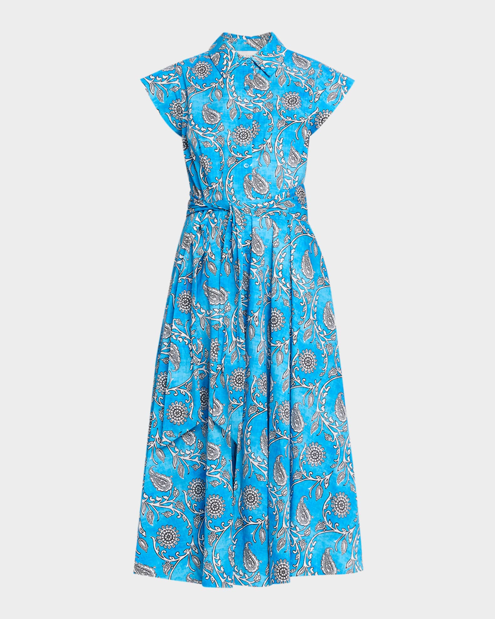 knee length dresses for ladies Elie Tahari Becca Midi Dress, 6 / Blue main image 0