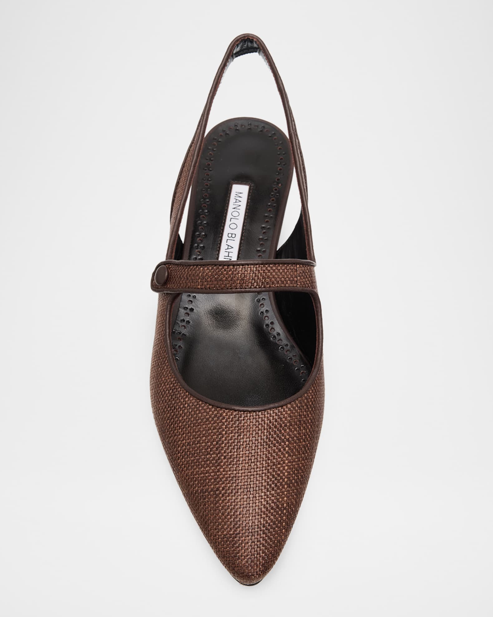 Manolo Blahnik Campari Mary Jane Slingback Flats | Neiman Marcus