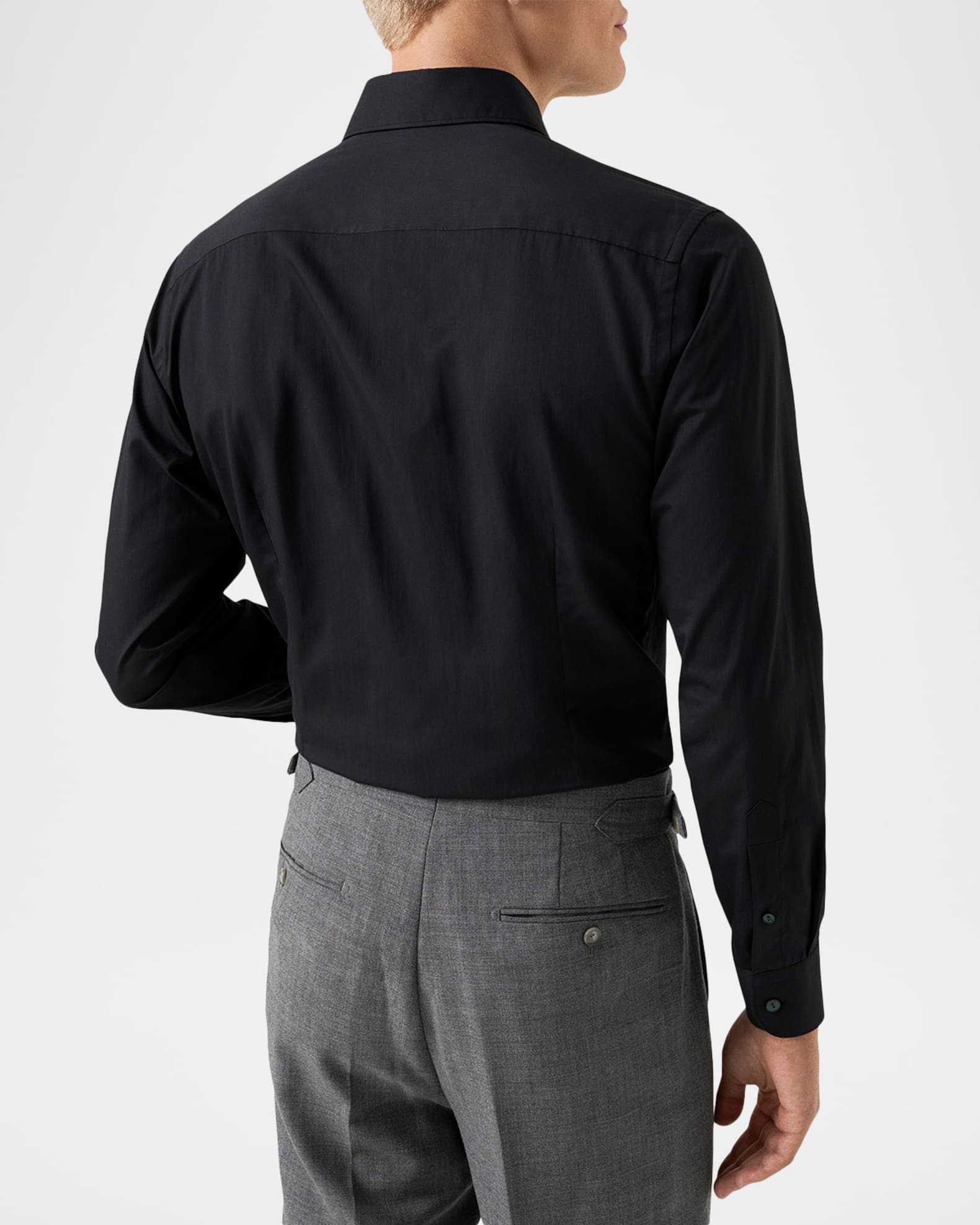 Eton Men's Slim Fit Stripe Cotton and Silk Dress Shirt | Neiman Marcus