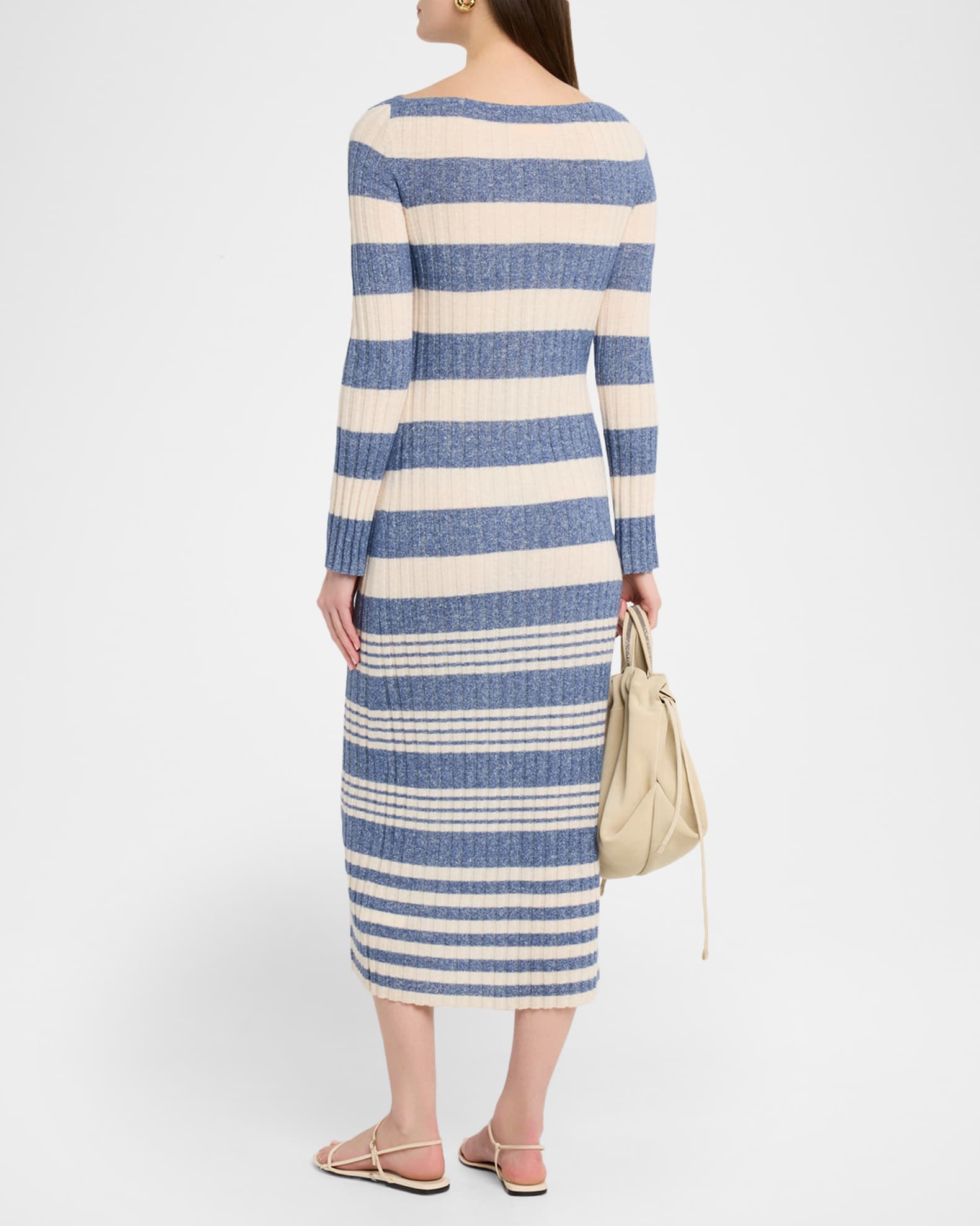 knee length dresses for ladies Stripe Organza Gown  BCBGMAXAZRIA