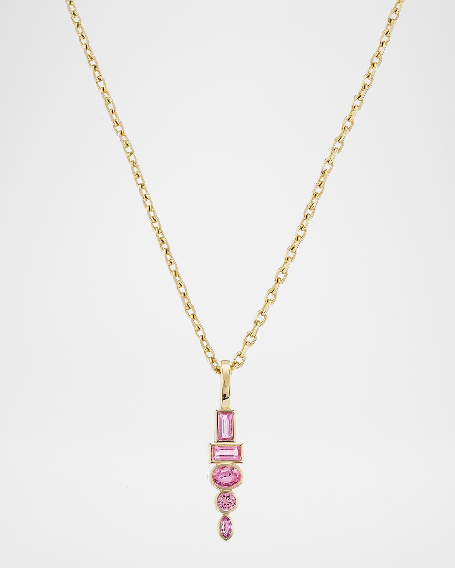 Sorellina 18K Gold Gemstone Monroe Totem Pendant Necklace | Neiman Marcus