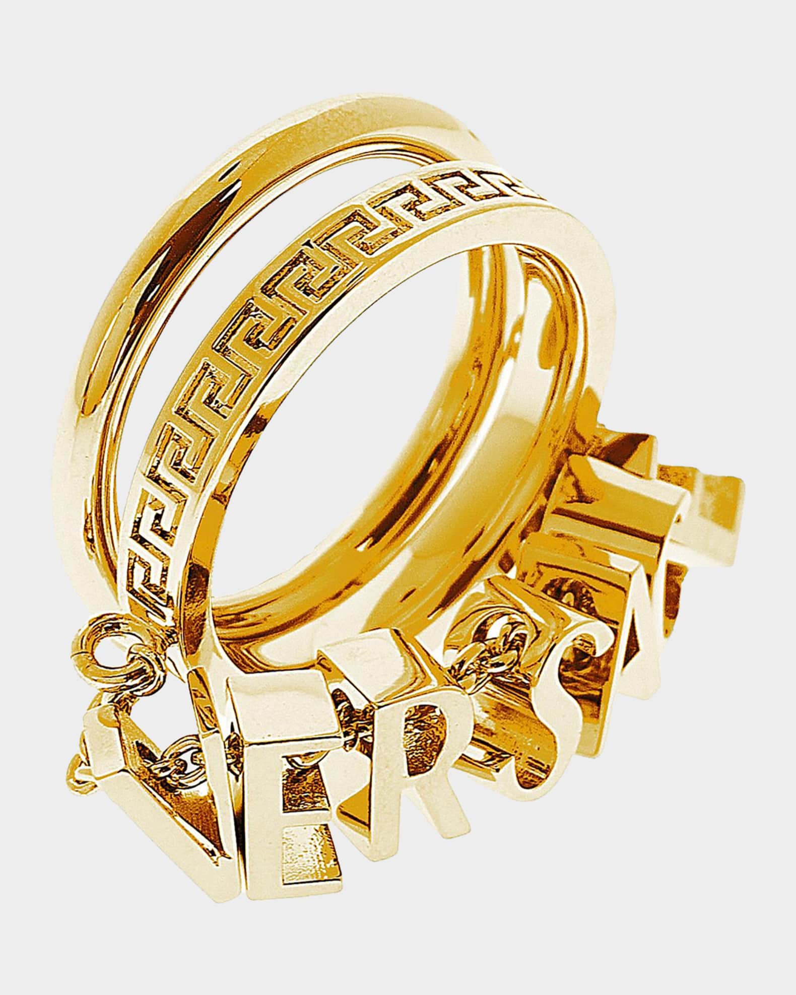 VERSACE ゴールド メダリオンリング Versace Goldtone 