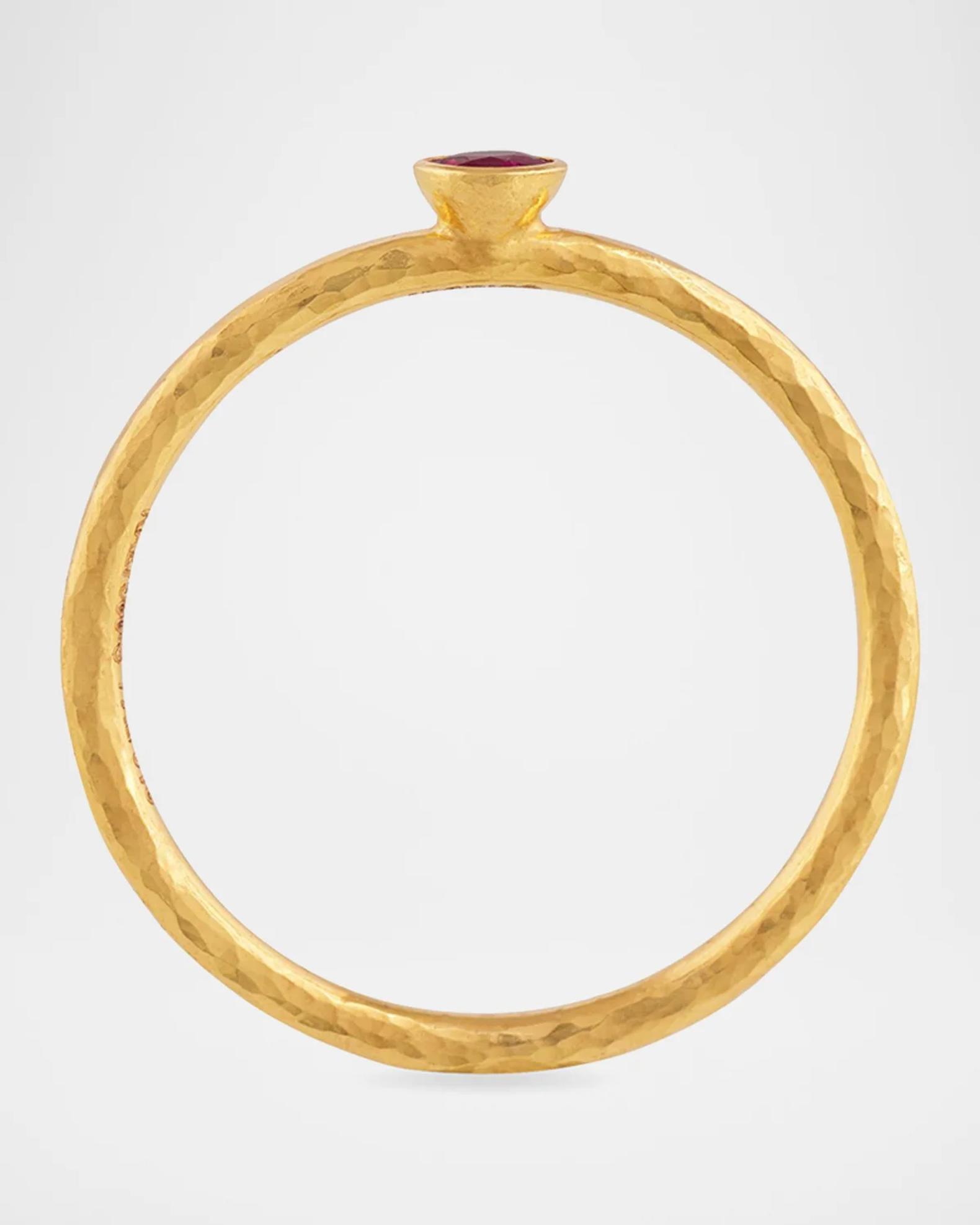 Gurhan Prism 22K Yellow Gold & Ruby Stacking Ring | Neiman Marcus