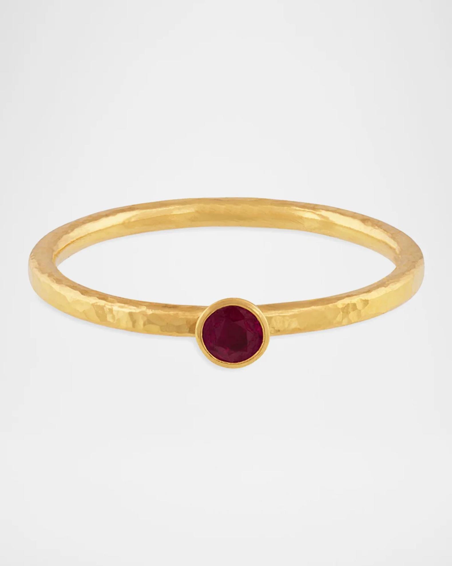 Gurhan Prism 22K Yellow Gold & Ruby Stacking Ring | Neiman Marcus