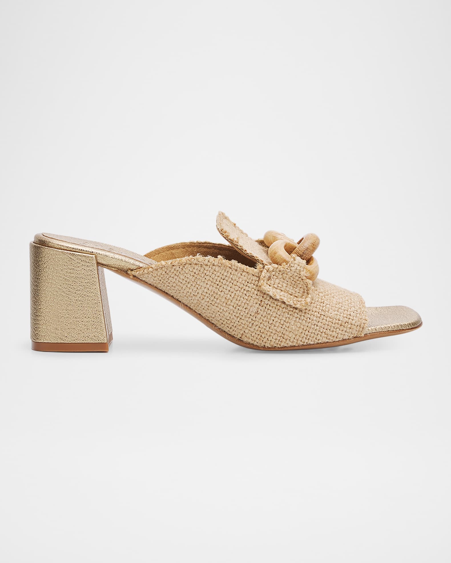 Pedro Garcia 55mm Umita Moore Moc Jute Midi Mules | Neiman Marcus