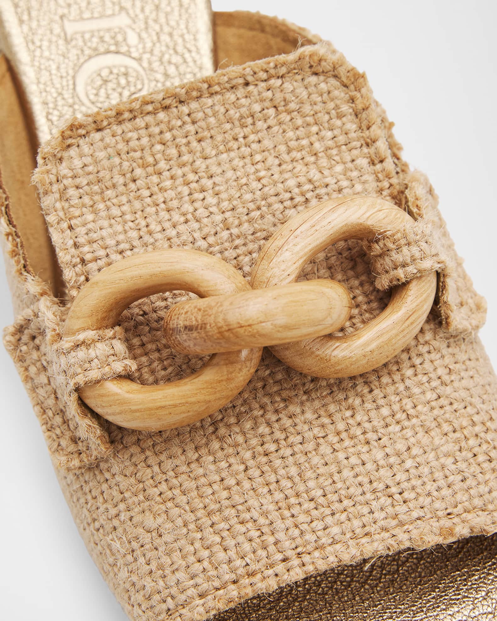 Pedro Garcia 55mm Umita Moore Moc Jute Midi Mules | Neiman Marcus