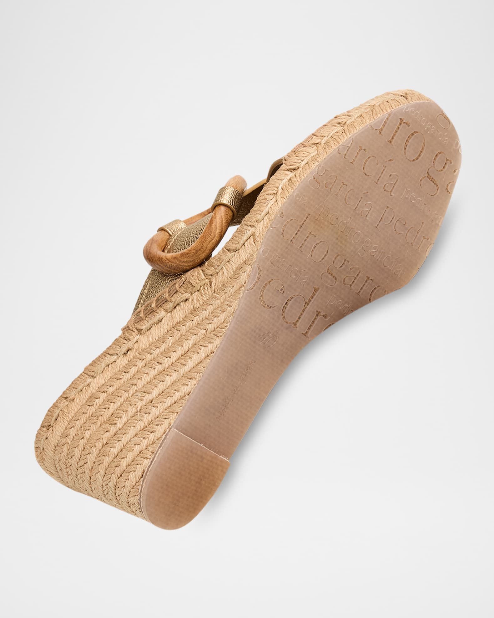 Pedro Garcia 75mm Orys Laminated Leather Crisscross Wedge