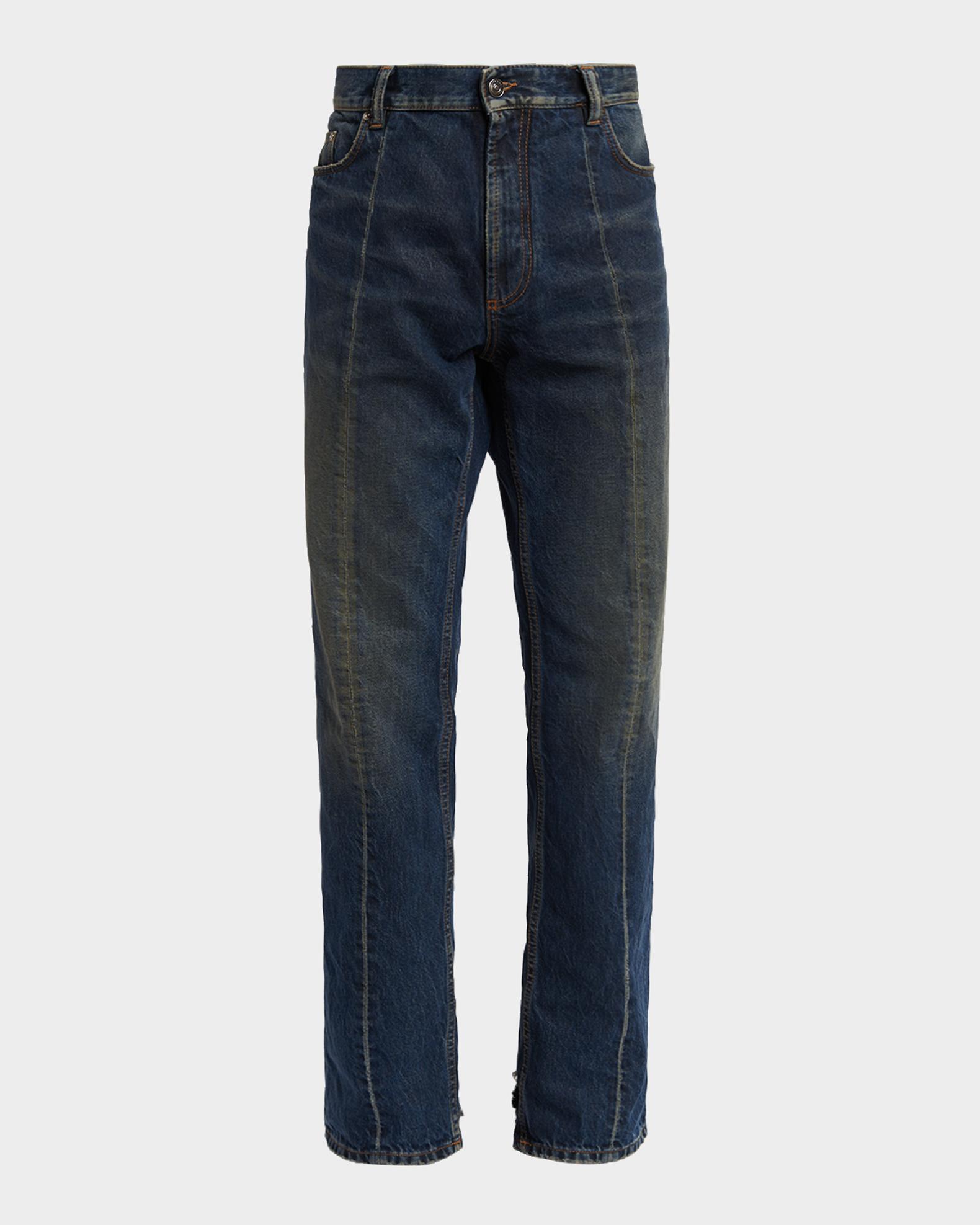 デニム+ジーンズ VERSACE jeans cture denim Versace Men's Straight-Leg Denim Jeans | Neiman Marcus